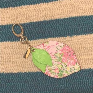 Lilly Pulitzer lemon key chain